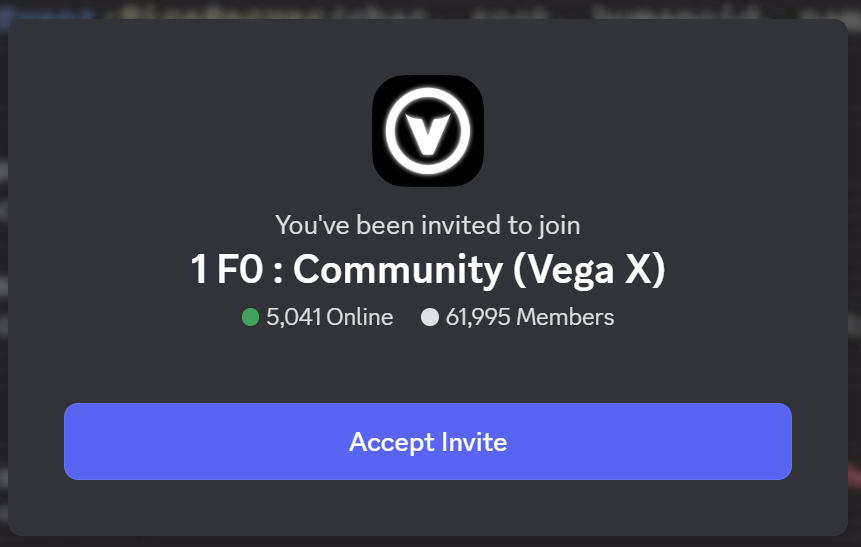 Join Official Vega X Discord Server