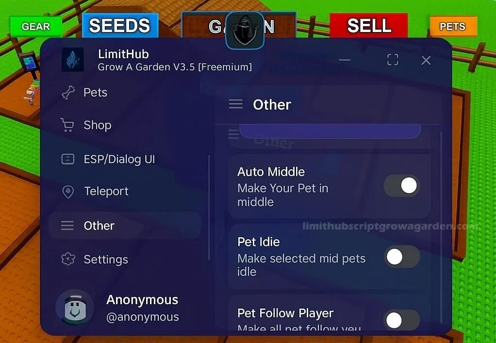 LimitHub Script Grow a Garden